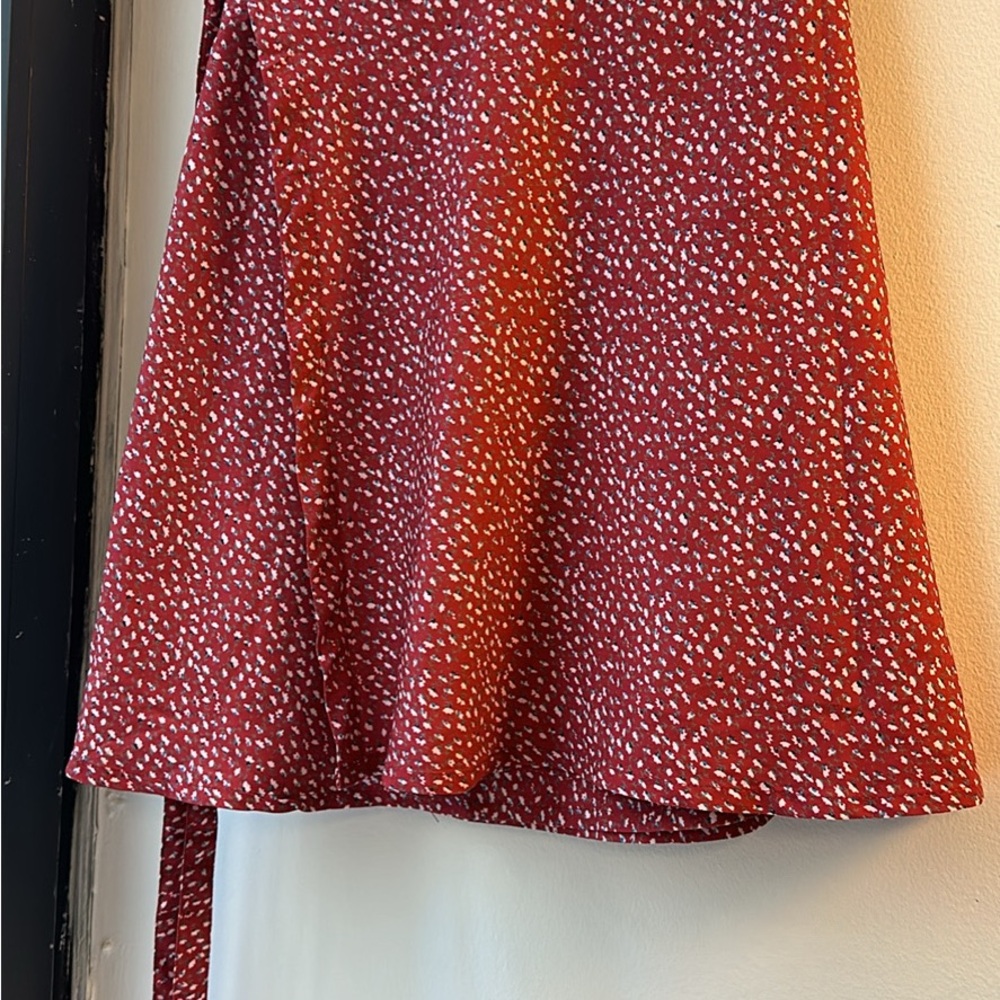 Red Mini Flower Skirt